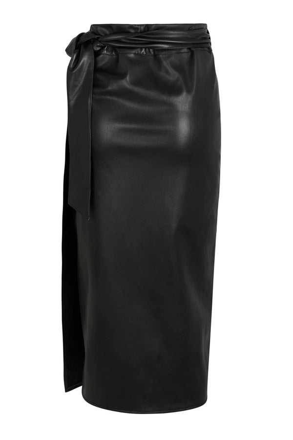 Black Vegan Leather Jaspre Skirt – Never Fully Dressed
