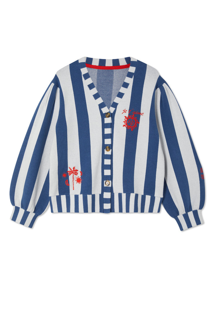 Blue Stripe Sunny Cardigan – Never Fully Dressed