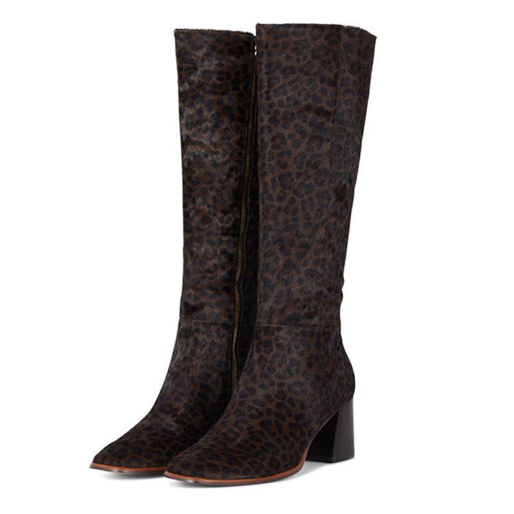 Leopard print hotsell tall boots