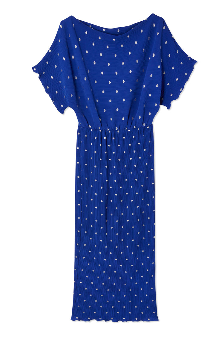 Blue Tilly Plisse Dress – Never Fully Dressed