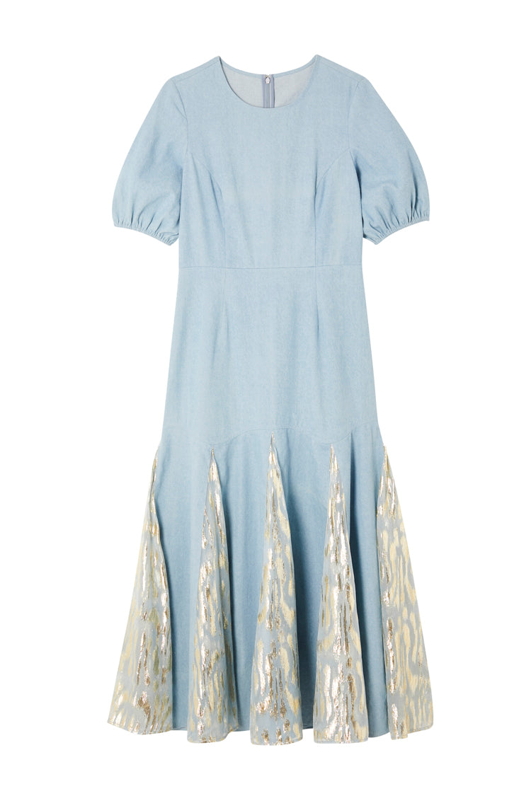 Denim Jacquard Monty Dress – Never Fully Dressed