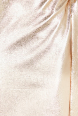 Gold Vegan Leather Jaspre Skirt – Never Fully Dressed