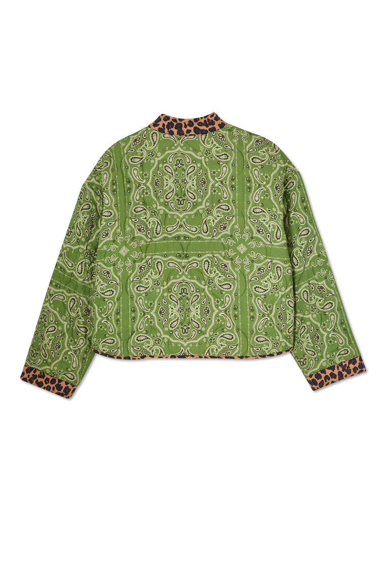 Khaki Bandana Coat With Leopard Trim – Never Fully Dressed