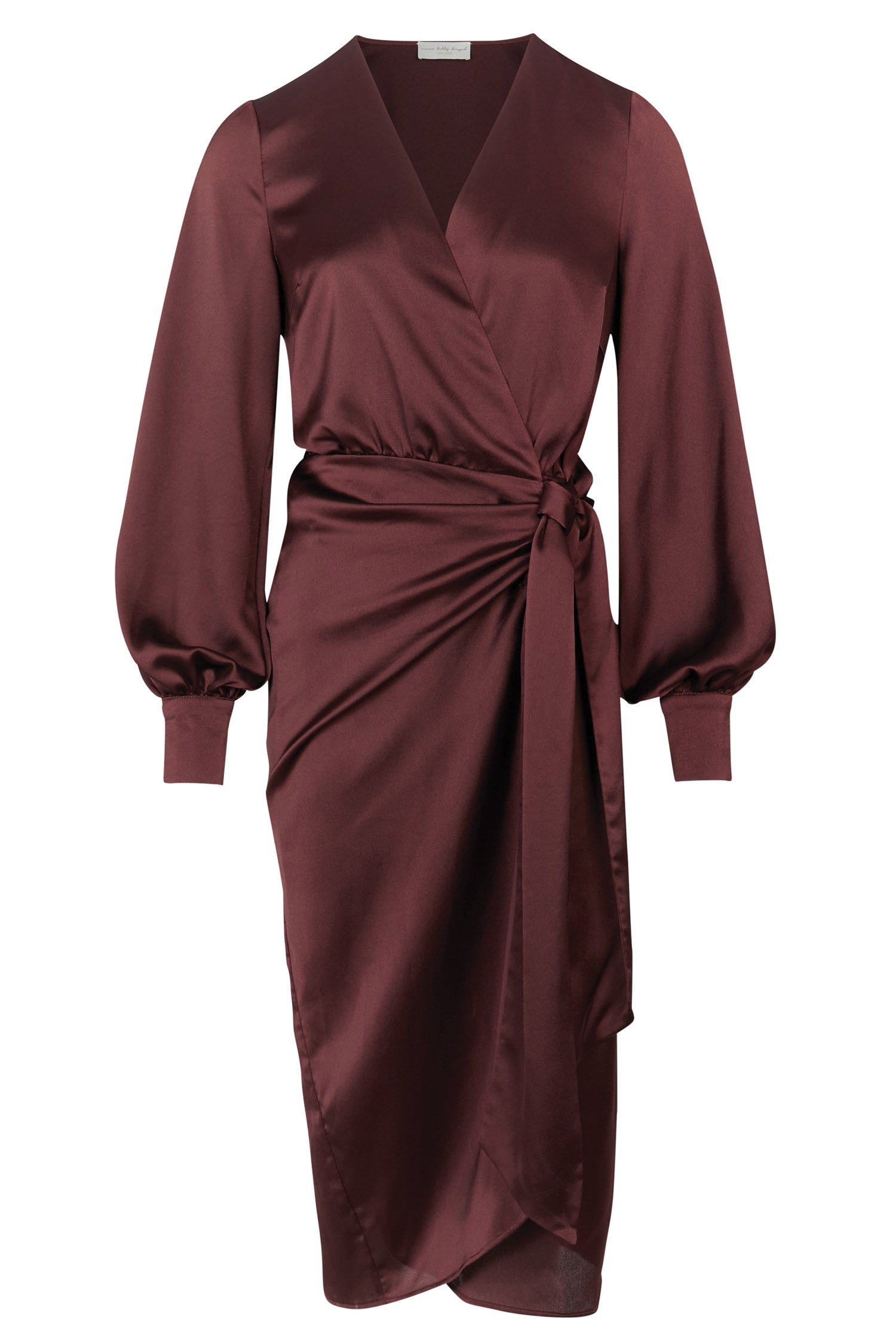 Petite satin 2025 wrap dress