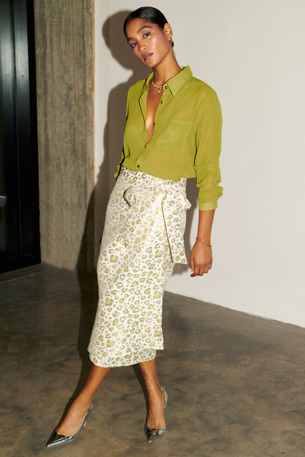 Lime Sheer Cristi Shirt – Never Fully Dressed