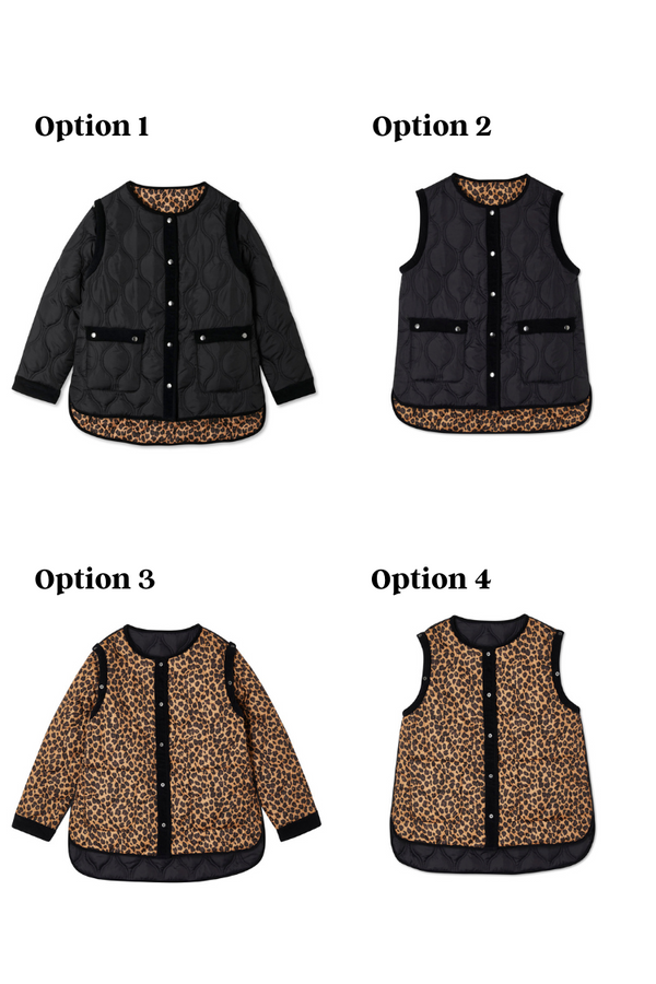 Black And Leopard Multi-Wear Jacket – Never Fully Dressed