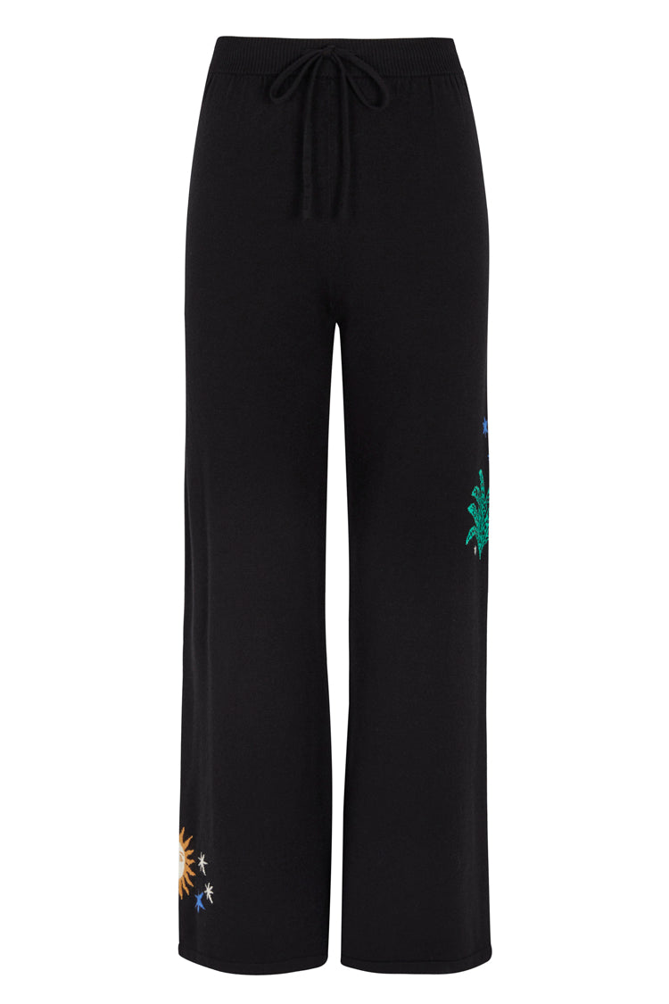 Black Solstice Knitted Trousers