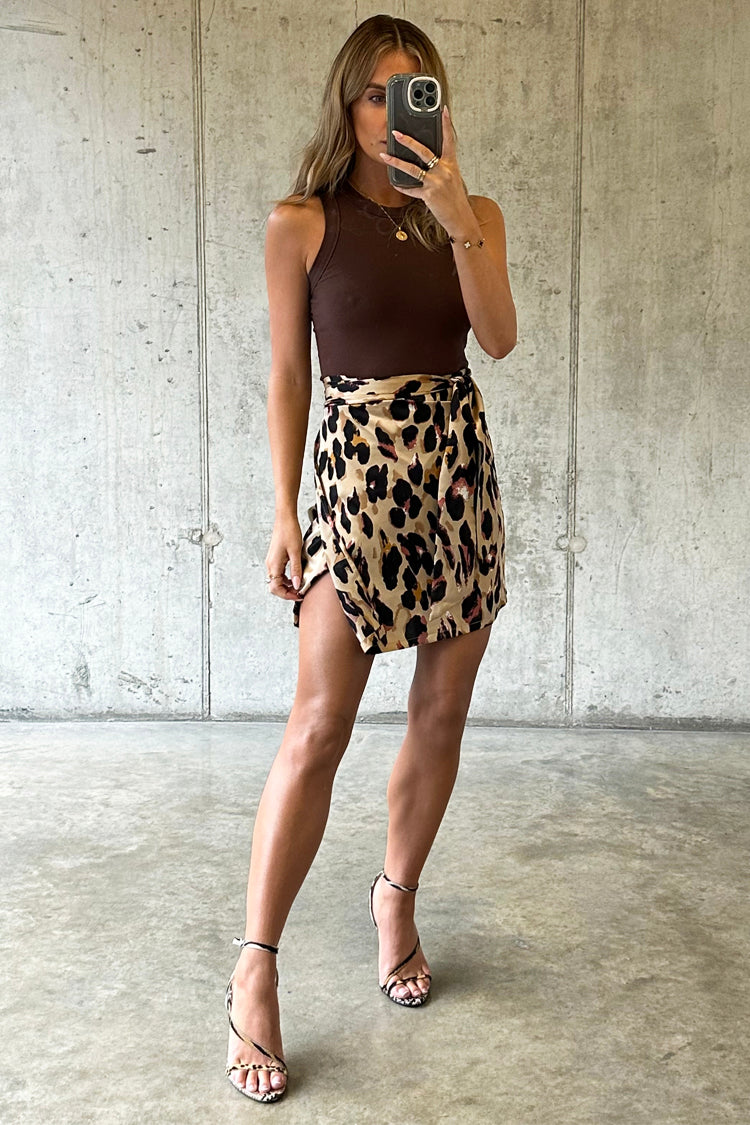 Never fully on sale dressed leopard skirt