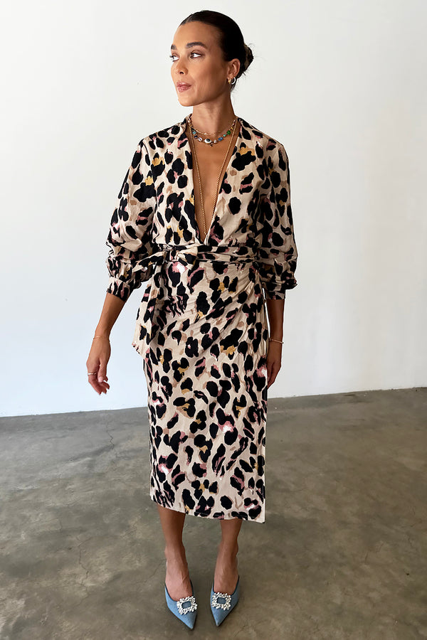 Cotton Linen Leopard Maxi Jaspre Skirt – Never Fully Dressed
